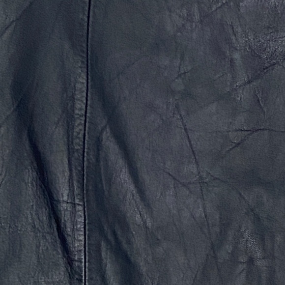 Compagnie Internationale Express Black Leather Skirt Above Knee Womens Size 9/10 - Picture 2 of 9